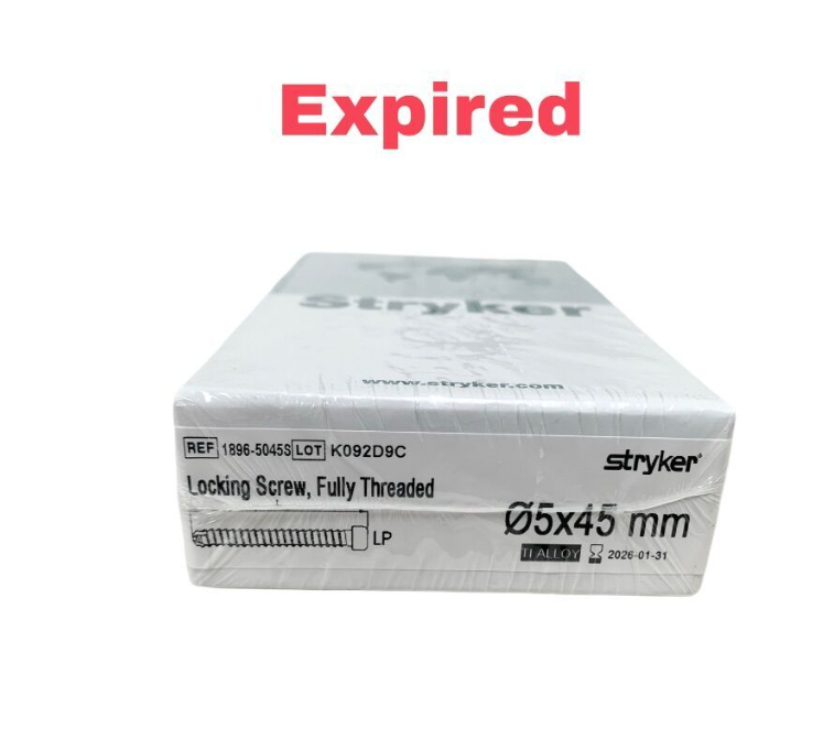 STRYKER 1896-5045S Locking Screw Fully Threaded 5x45mm Ti Alloy Exp.2026 01