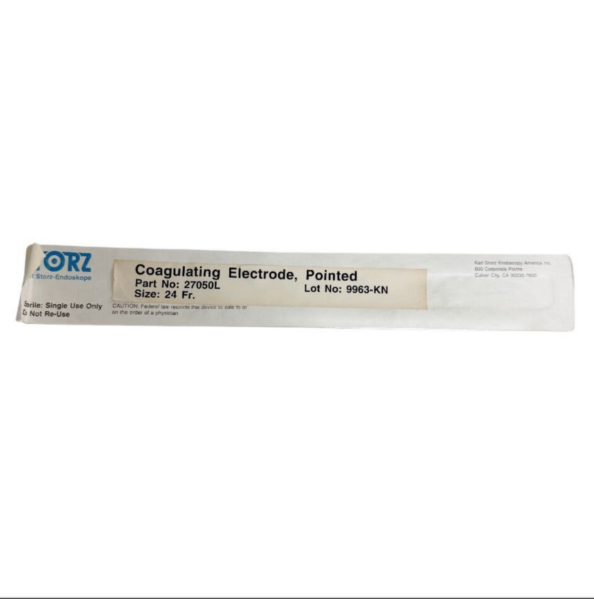 KARL STORZ 27050L Coagulating Electrode Pointed Size 24 Fr. (X)