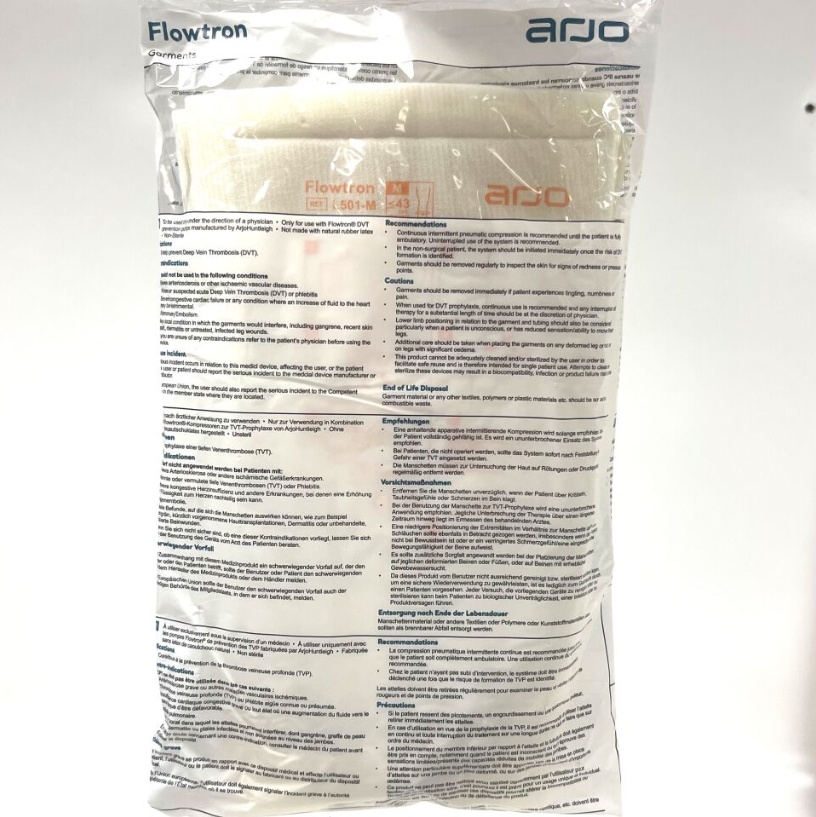ARJO L501-M FLOWTRON GARMENTS FOR DEEP VEIN THROMBOSIS  DVT