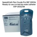 COLOPLAST 20024 SpeediCath Flex Code Pro Ready to use curved tip male catheter EXP 2022 08 30/BOX