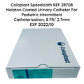 COLOPLAST 28708 Speedicath Standard Nelaton Coated Urinary Catheter For Pediatric Intermittent Catheterization 8 FR 2.7mm EXP 2022 10 30/BOX