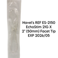 HAVEL'S ES-2150 EchoStim 21G X 2" (50mm) Facet Tip EXP 2026 05