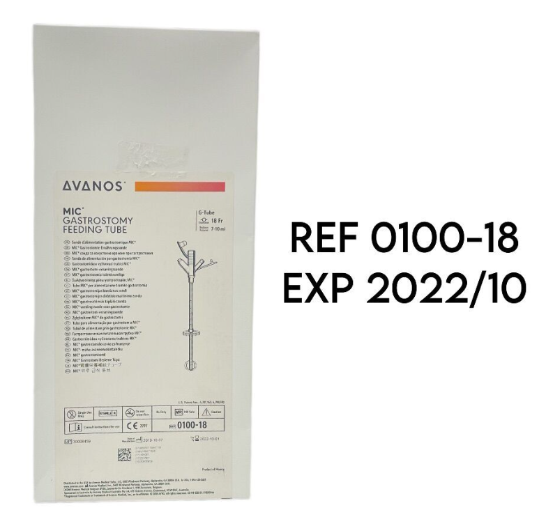 AVANOS 0100-18 MIC GASTROSTOMY FEEDING G-TUBE EXP 2022 10