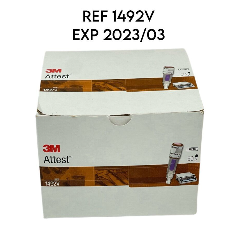 3M ATTEST 1492V Super Rapid Steam Biological Indicator(50/BOX) EXP 2023 03