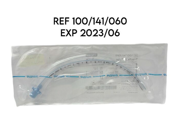 SMITHS MEDICAL 100/141/060 Tracheal Tube ORALNASAL MURPHY EYE SILICONISED EXP 2023 06