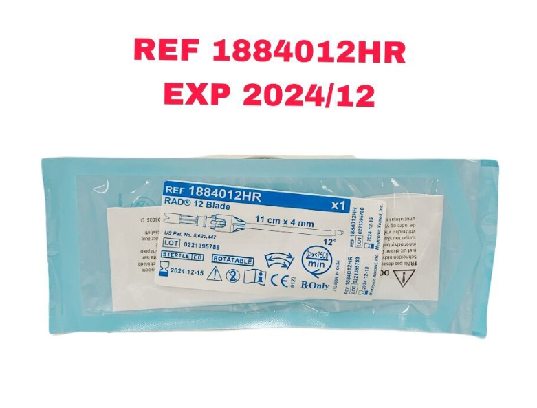 MEDTRONIC/ XOMED 1884012HR RAD 12 Blade 11 cm x 4 mm 12 degree EXP 2024 12