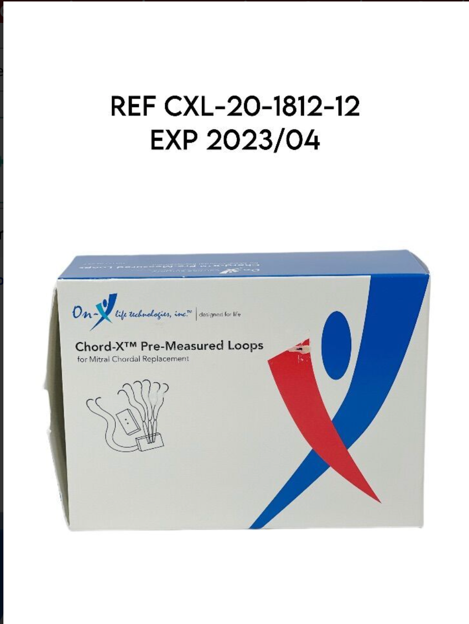 ON-X CXL-20-1812-12 Chord-X 2-0 12mm Pre-Measured Loops for Mitral Chordal Replacement (5/Box) EXP 2023 04