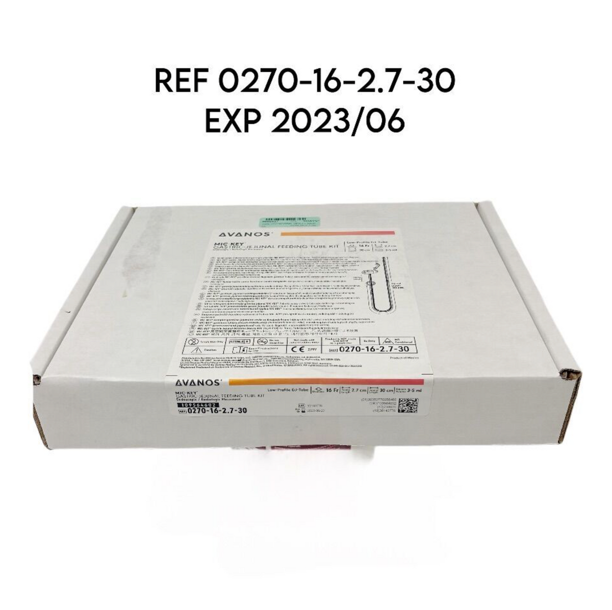 AVANOS 0270-16-2.7-30 Jejunal Feeding Tubes Jejunal Gastric Tube Kit 16 Fr 2.7 cm 3 mL 0270-16-2.7-30 EXP 2023 06
