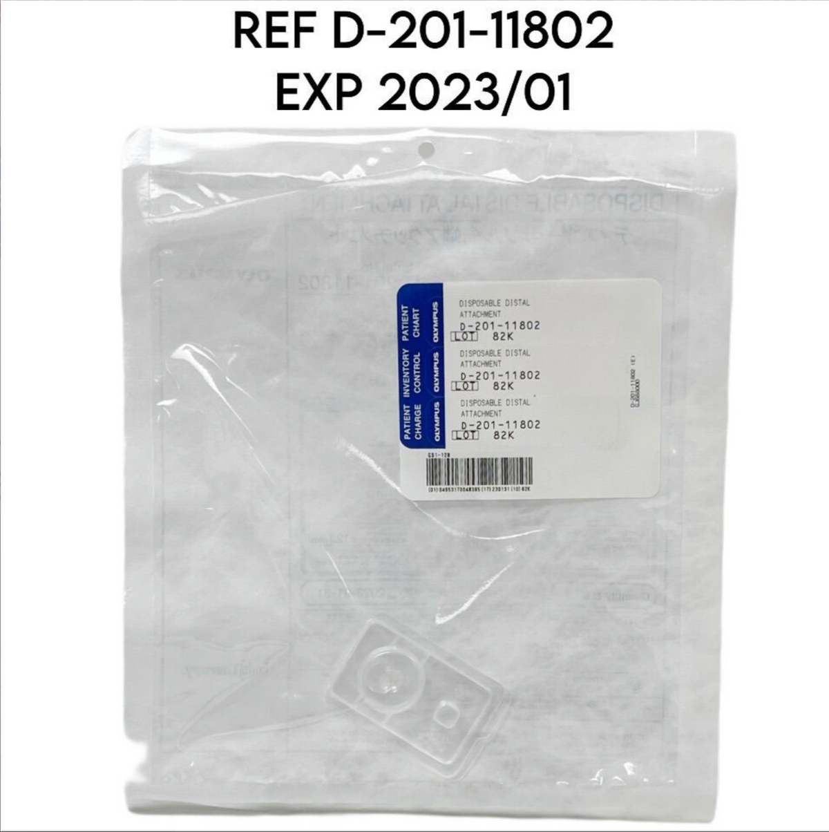 OLYMPUS D-201-11802 DISPOSABLE DISTAL ATTACHMENT 12.1 mm X 2mm EXP 2023 01