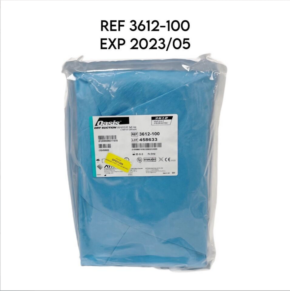 ATRIUM 3612-100 OASIS DRY SUCTION WATER SEAL CHEST DRAIN EXP 2023 05