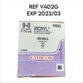 ETHICON V402G VICRYL (Polyglactin 910) Suture VIOLET MONOFILAMENT 9-0 (0.3 metric) 5" (13 cm) 12/BOX EXP 2023 03