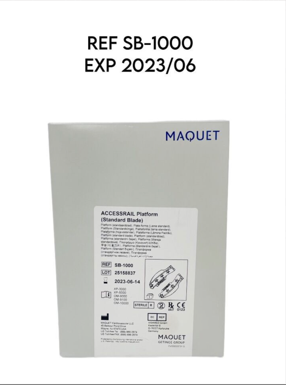 MAQUET SB-1000 ACCESSRAIL Platform (Standard Blade) EXP 2023 06