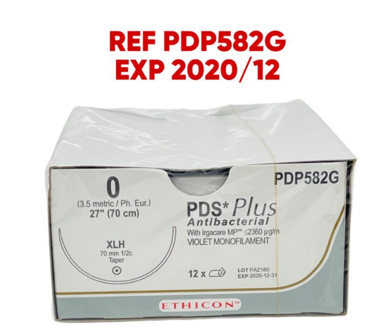 ETHICON PDP582G PDS Plus Antibacterial 0 (3.5 metric / Ph. Eur.) 27" EXP. 2020 12