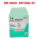 ETHICON 1696G ETHILON nylon Suture 7-0 (0.5 metric) 18" (45 cm) p-1 EXP 2024 01