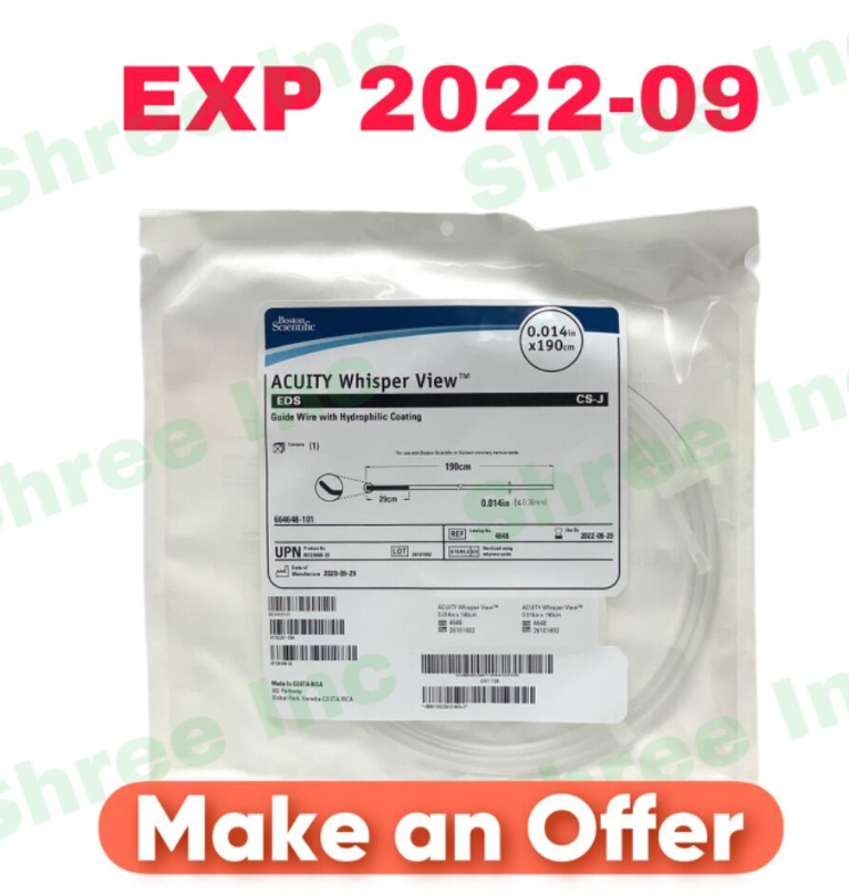 BOSTON SCIENTIFIC 4648 ACUITY Whisper View EDS Guide Wire with Hydrophilic Coating EXP 2022 09