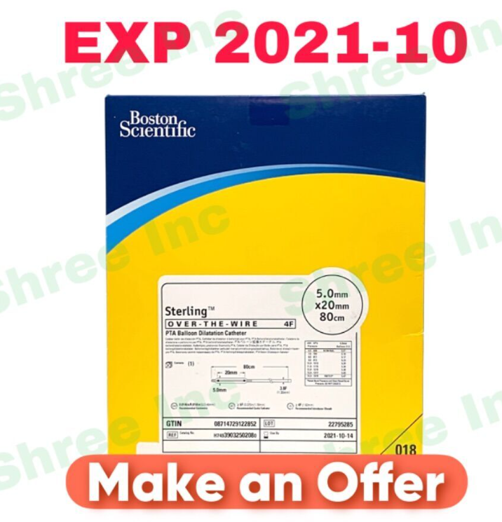 BOSTON SCIENTIFIC H74939032502080 Sterling OVER-THE -WIRE 4F PTA Balloon Dilatation Catheter EXP 2021 10
