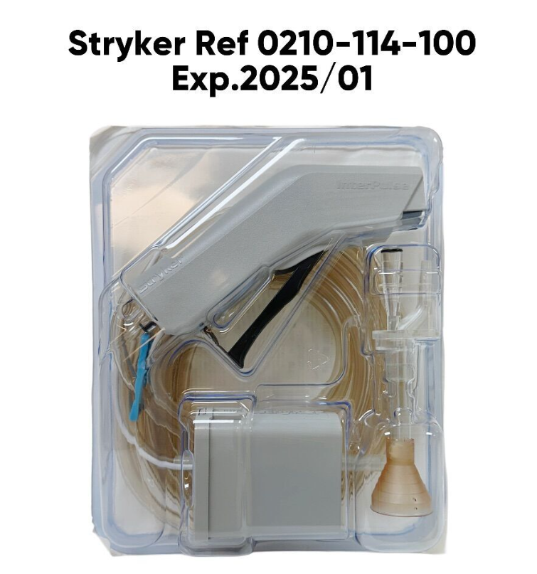 STRYKER 0210-114-100 InterPulse Handpiece Set with Coaxial High Flow Tip and Suction Tube EXP. 2025 01