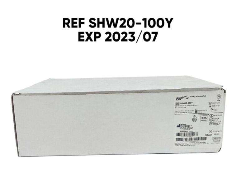 BARD SHW20-100Y POWER LOC EZ Safety Infusion Set 20 G x 1.0 in. (0.9 mm x 25 mm) 8 in. (20 cm) Tube EXP 2023 07