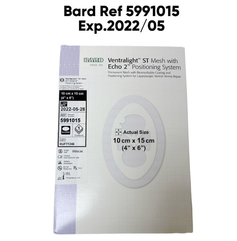 BARD 5991015 Ventralight ST Mesh with Echo 2 Positioning System EXP. 2022 05
