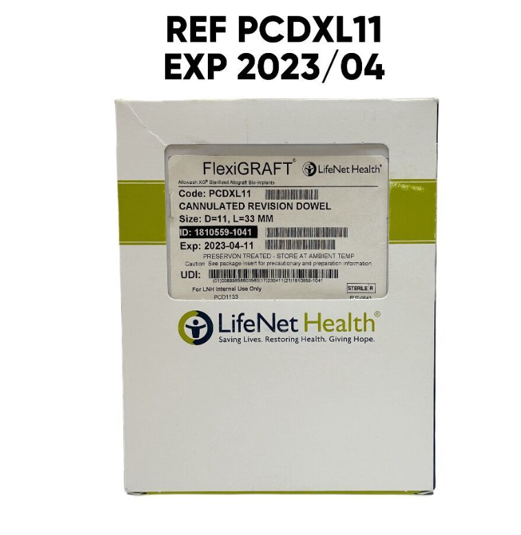 LIFENET HEALTH PCDXL11 FlexiGRAFT CANNULATED REVISION DOWEL EXP 2023 04