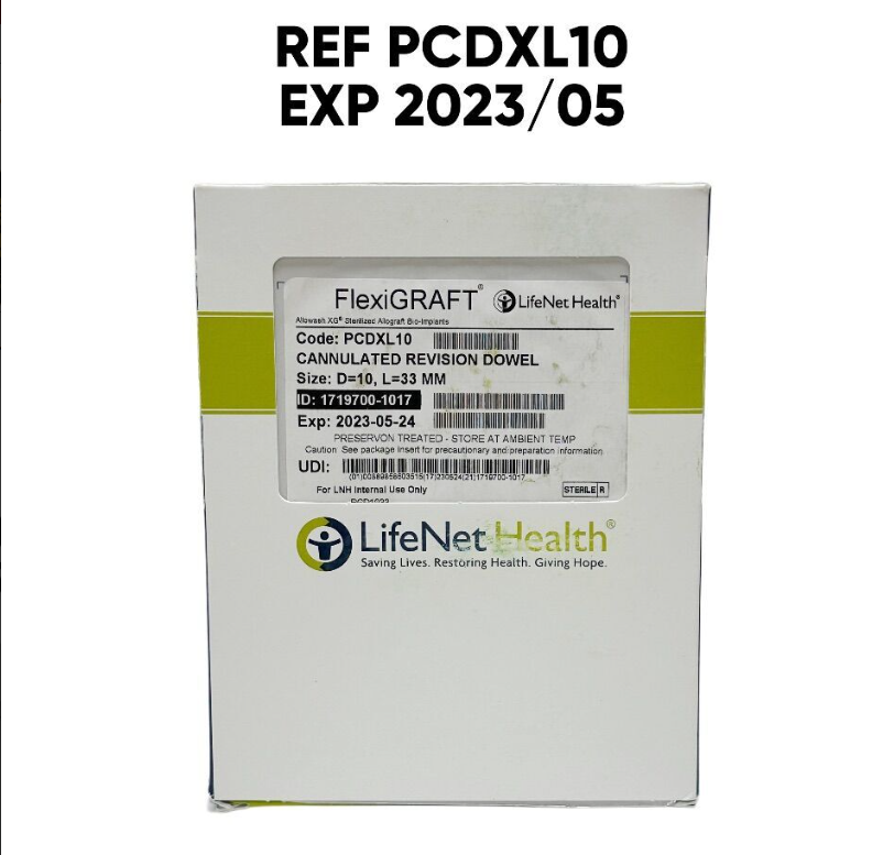 LIFENET HEALTH PCDXL10 FlexiGRAFT CANNULATED REVISION DOWEL EXP 2023 05