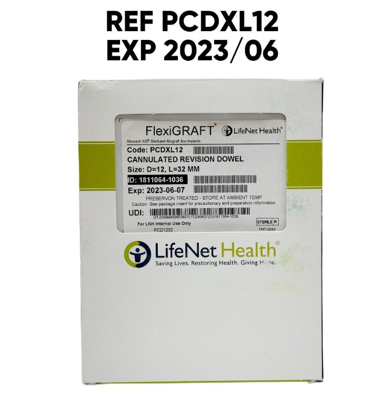 LIFENET HEALTH PCDXL12 FlexiGRAFT CANNULATED REVISION DOWEL EXP 2023 06
