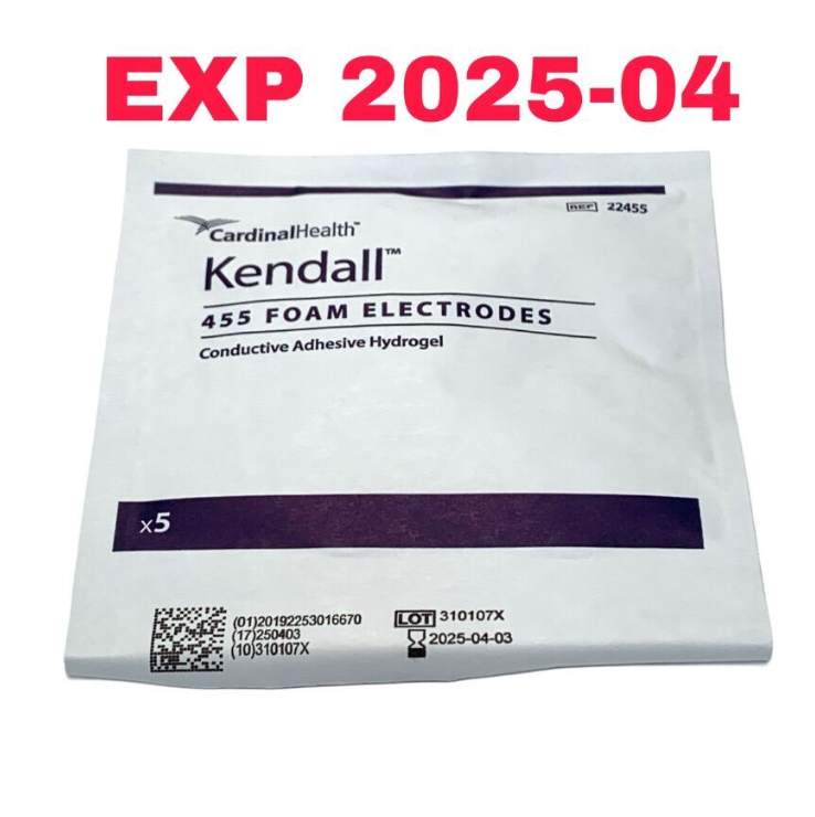 CARDINAL HEALTH Kendall 22455 455 FOAM ELECTRODES Conductive Adhesive Hydrogel EXP 2025 04
