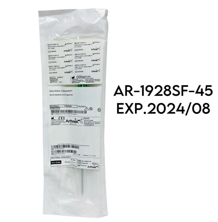 ARTHREX AR-1928SF-45 Suture Anchor Corkscrew FT 4.5mm X 14mm EXP.2024 08