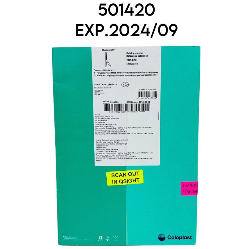 COLOPLAST 501420 Polypropylene Mesh, Size 24 X 4 cm EXP.2024 09
