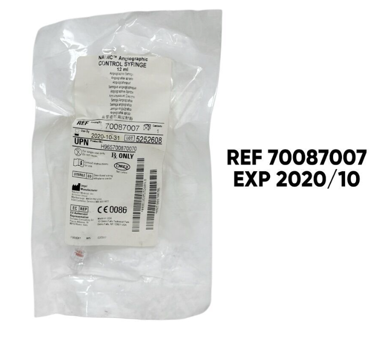 NAVILYST MEDICAL 70087007 NAMIC Angiographic CONTROL SYRINGE 12 ml 2020 10