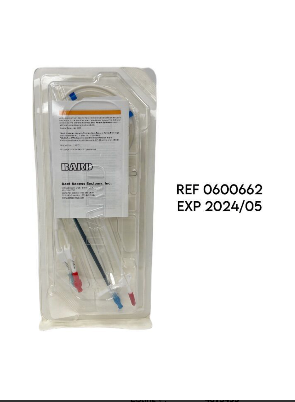 BARD 0600662 Hickman 13.5 F Dual-Lumen Catheter EXP 2024 05