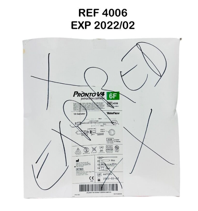 TELEFLEX 4006 PRONTO V4 extraction catheter 6F EXP 2022 02