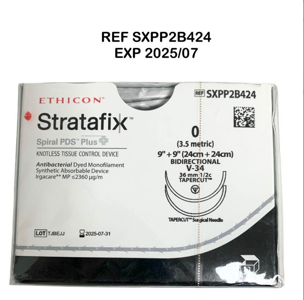 ETHICON SXPP2B424 Stratafix Spiral PDS Plus T KNOTLESS TISSUE CONTROL DEVICE 0 (3.5 metric) 9