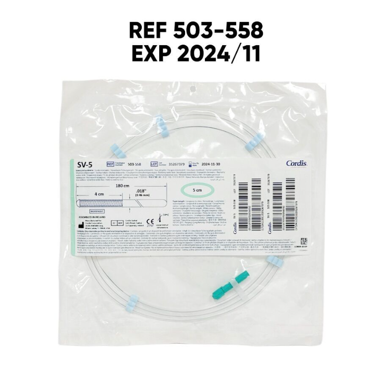 CORDIS 503-558 SV-5 STEERABLE GUIDEWIRE 0.018" EXP 2024 11