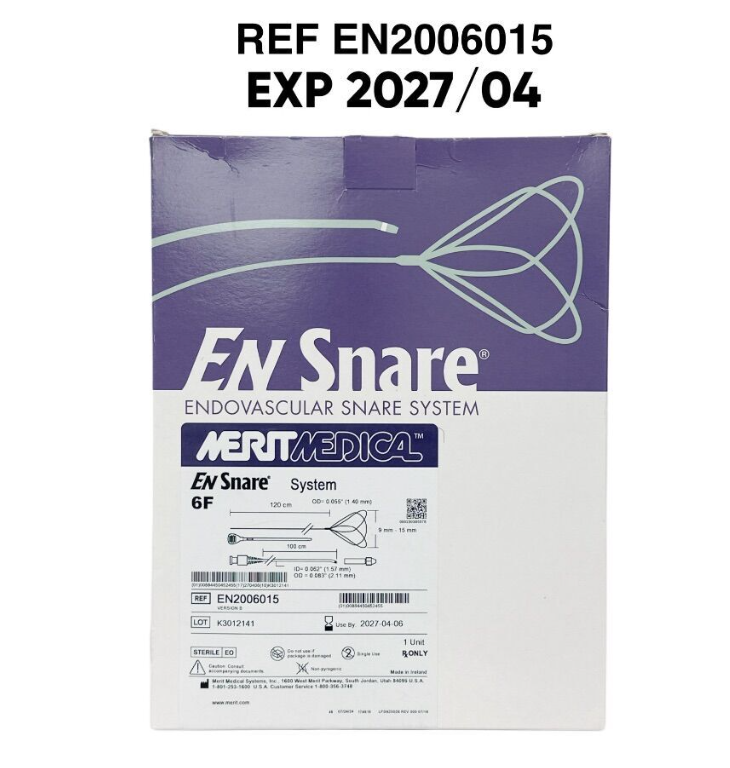 MERIT MEDICAL EN2006015 ENDOVASCULAR SNARE SYSTEM 6F 120 cm X 9 mm - 15 mm EXP 2027 04