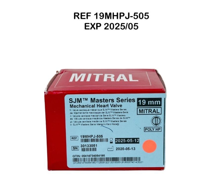 ST JUDE 19MHPJ-505 SJM Masters Series Mechanical Heart Valve 19mm Mitral EXP 2025 05