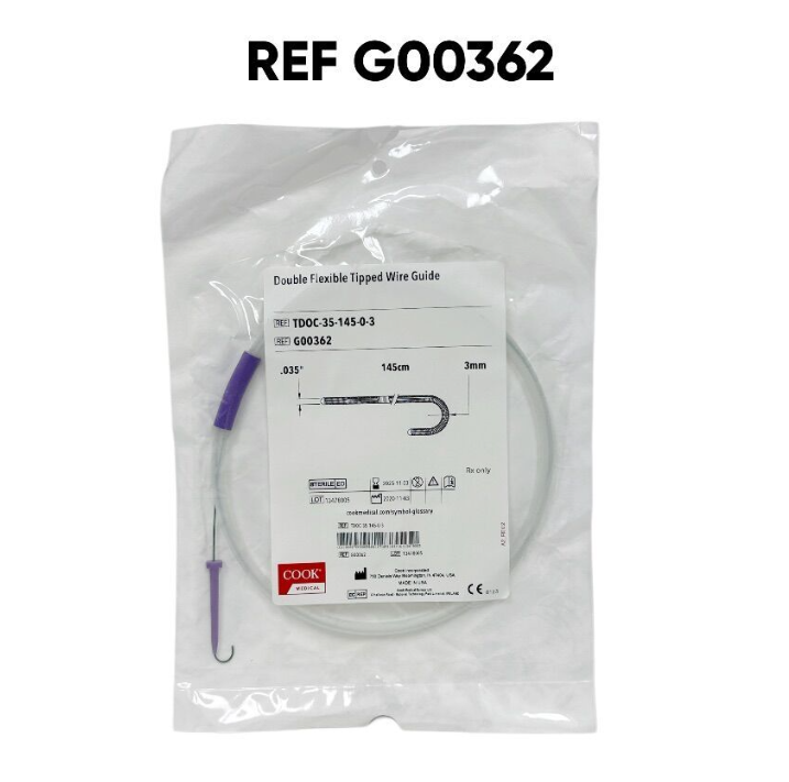 COOK MEDICAL G00362 Double Flexible Tipped Wire Guide .035″ × 145 cm × 3 mm  Exp 2025 11