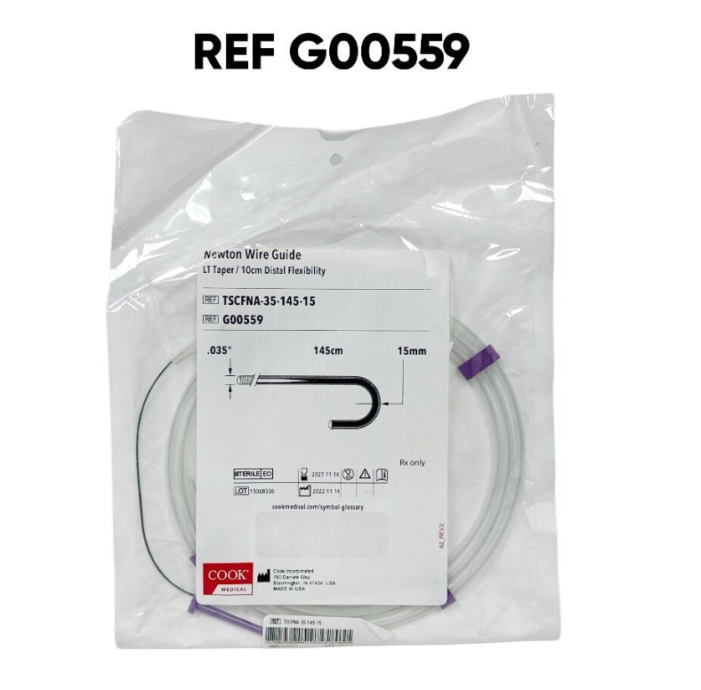 COOK MEDICAL G00559 Newton Wire Guide LT Taper / 10cm Distal Flexibility EXP 2027 11