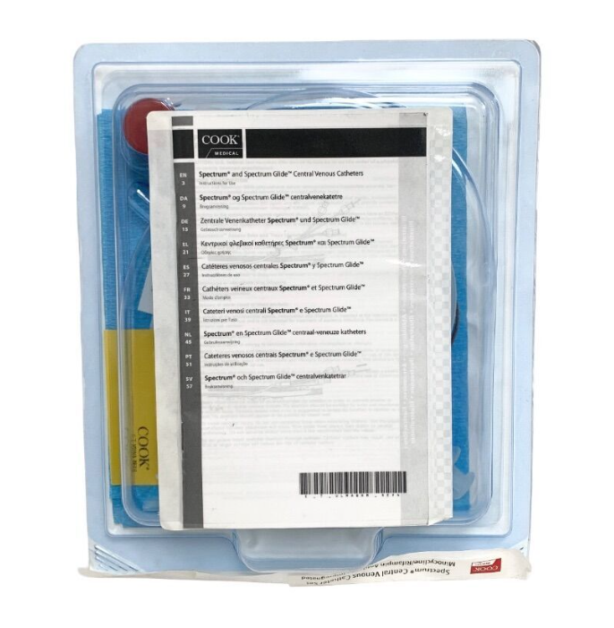 COOK C-UDLM-401J-LSC-ABRM-HC Spectrum Central Venous Catheter Set 4.0 Fr x 15 cm Double Lumen EXP 2023 09