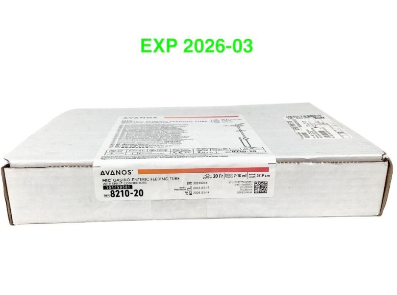AVANOS MEDICAL 8210-20 MIC Gastro-Enteric Feeding Tube with ENFit Connectors 20Fr 57.9 cm Exp.2026 03