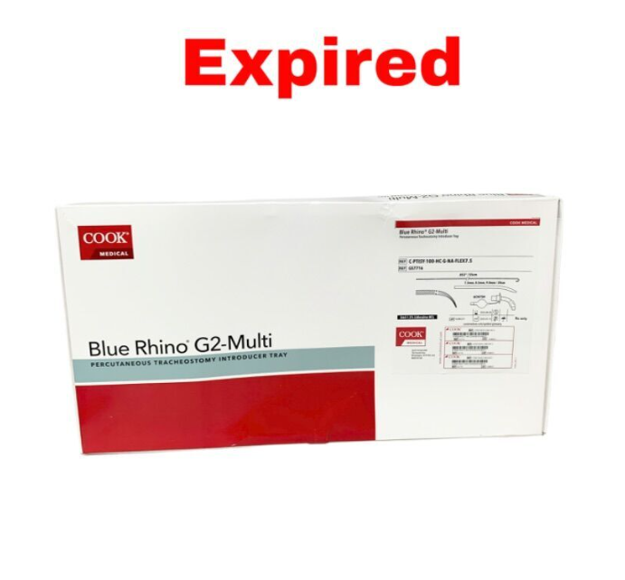 COOK MEDICAL C-PTISY-100-HC-G-NA-FLEX7.5 Blue Rhino G2-Multi Percutaneous Tracheostomy Introducer Tray Exp.2025 09