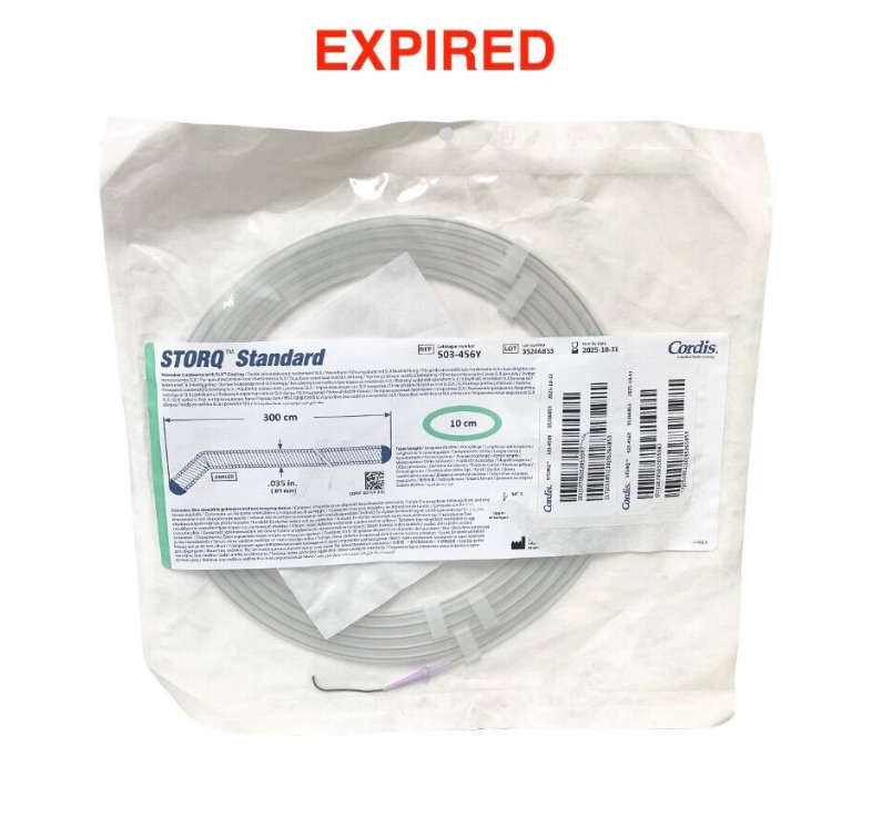 CORDIS 503-456Y STORQ Standard Guidewire 300cm Angled 035in EXP.2025 10