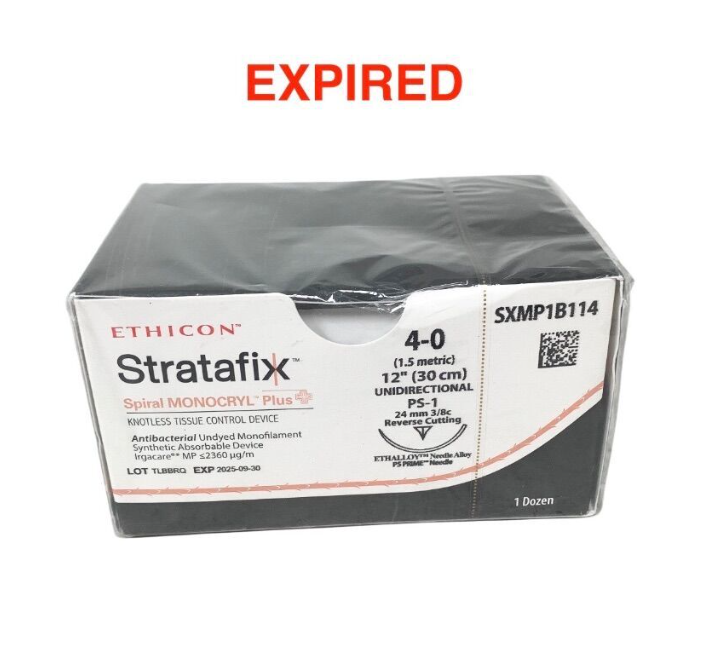 ETHICON SXMP1B114 STRATAFIX SPIRAL MONOCRYL PLUS KNOTLESS TISSUE CONTROL DEVICE EXP.2025 09