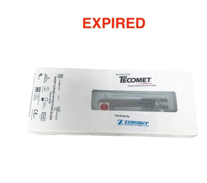 ZIMMER 47-9986-21-24 Tecomet Short Curved Osteotome Blade 12mm Surgical Ortho Tool Sterile MedicalPro EXP.2025 04