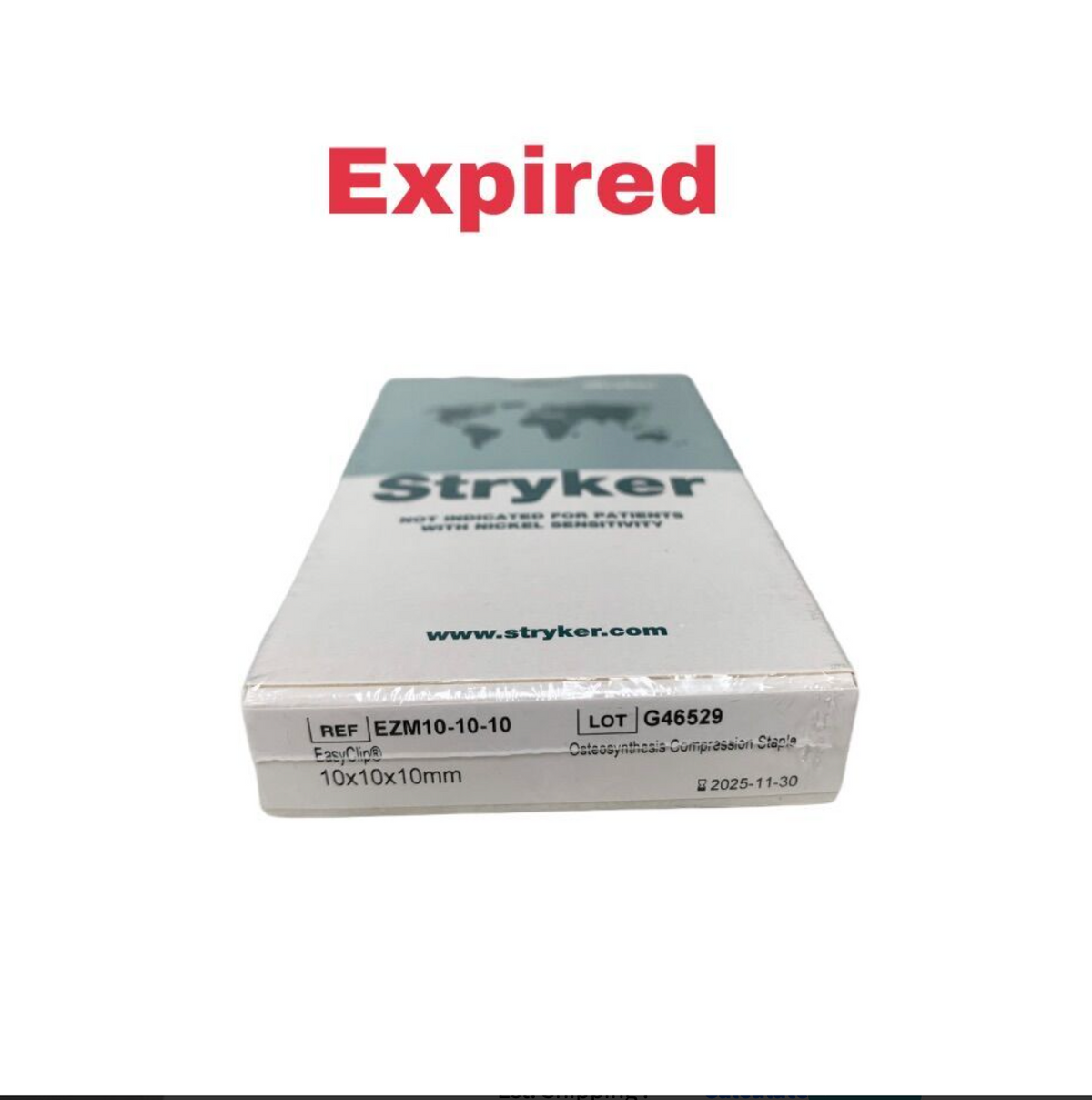 STRYKER EZM10-10-10 EasyClip Osteosynthesis Compression Staple 10x10x10mm Exp 2025 11