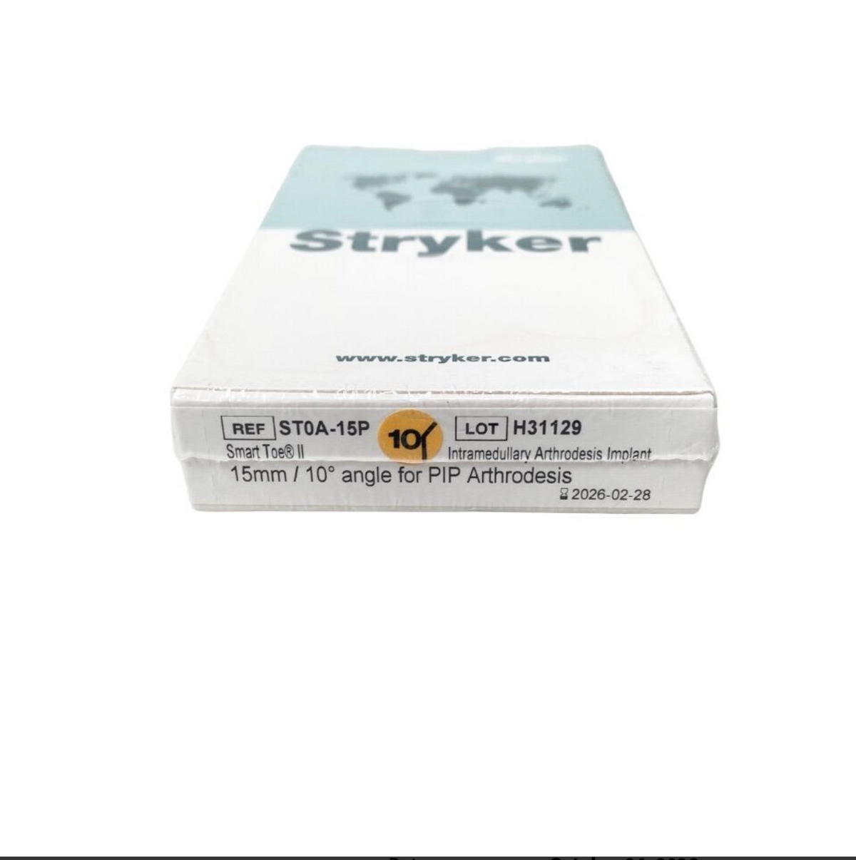 STRYKER STOA-15P Smart Toe II Intramedullary Arthrodesis Implant 15mm 10 PIP Surgical EXP 2026 02