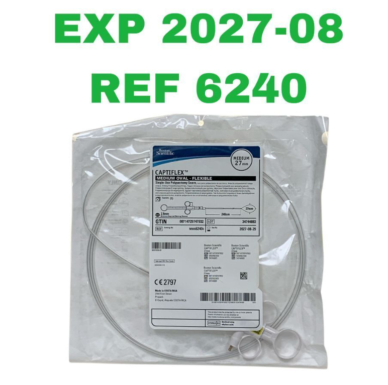 BOSTON SCIENTIFIC M00562400 Captiflex Single Use Polypectomy Snare Medium Oval Flexible EXP.2027 08