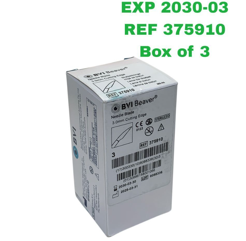 BVI BEAVER 375910 Needle Blade 3.0mm Cutting Edge of 3 EXP.2030 03