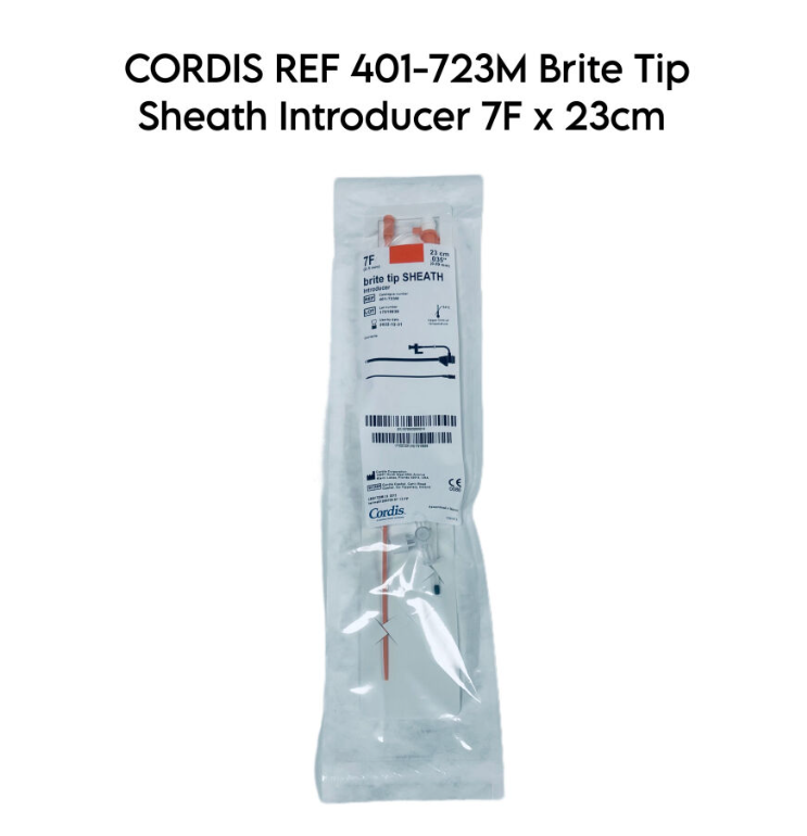 CORDIS 401-723M Brite Tip Sheath Introducer 7F x 23cm  EXP 2022 12