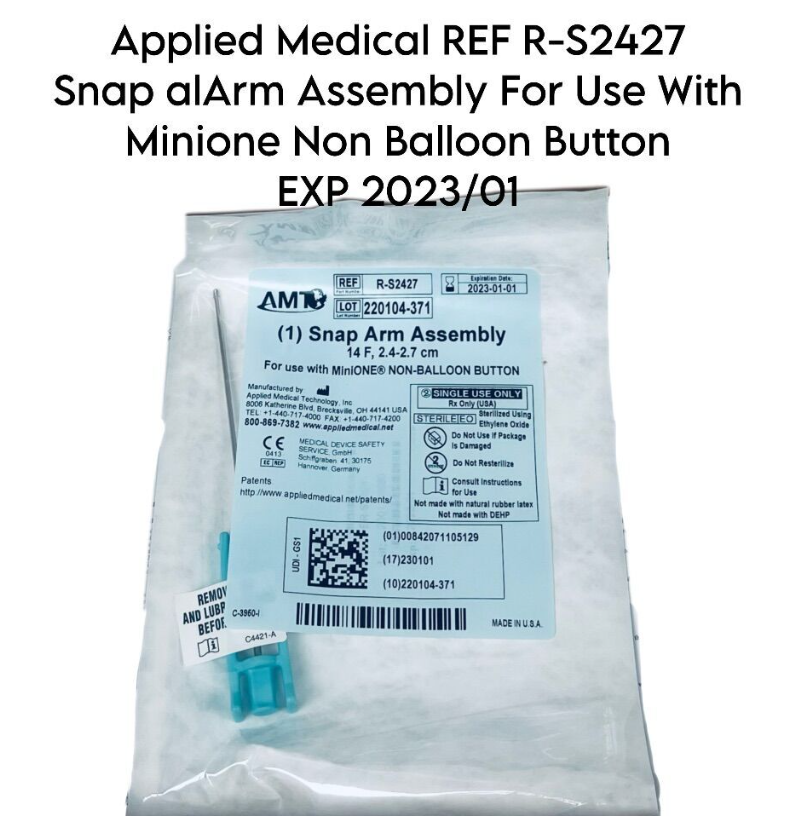 APPLIED MEDICAL TECHNOLOGY R-S2427 Snap alArm Assembly For Use With Minione Non Balloon Button EXP 2023 01